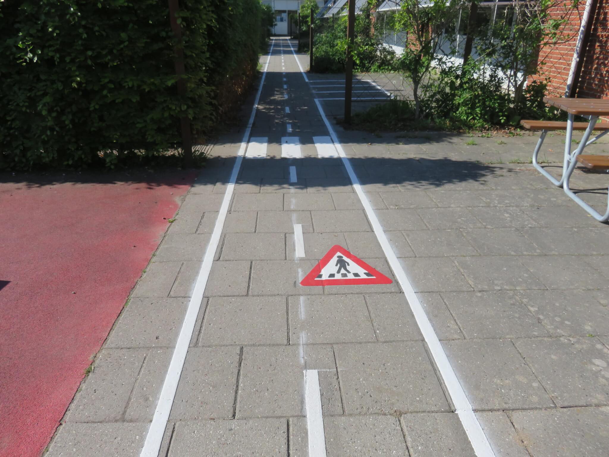 Cykelbane til opstregning på asfalt